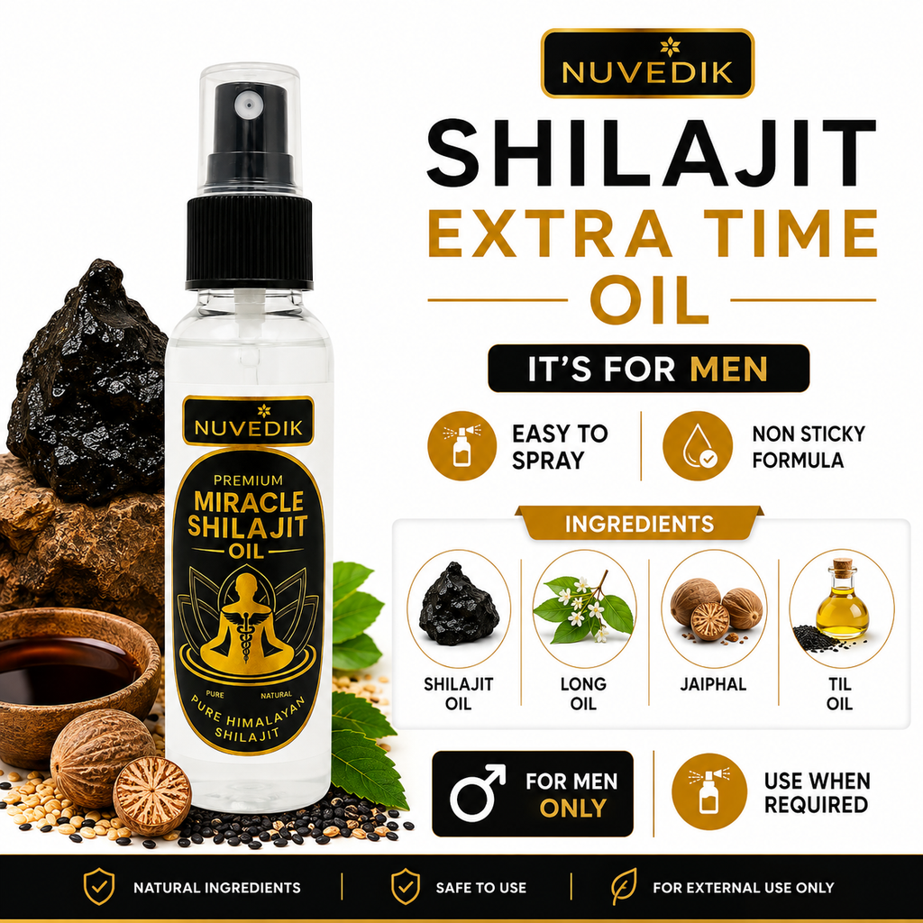 Nuvedik Shilajit Extra Time Oil (For Men)