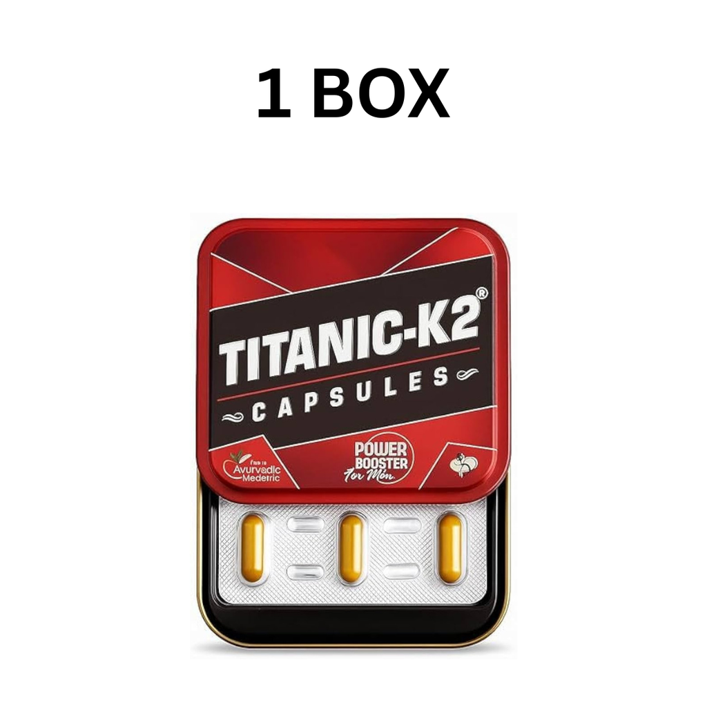 Titanic K2 Capsule | Ayurvedic Herbal Supplement for Men’s Wellness & Daily Vitality Support 6 Capsule