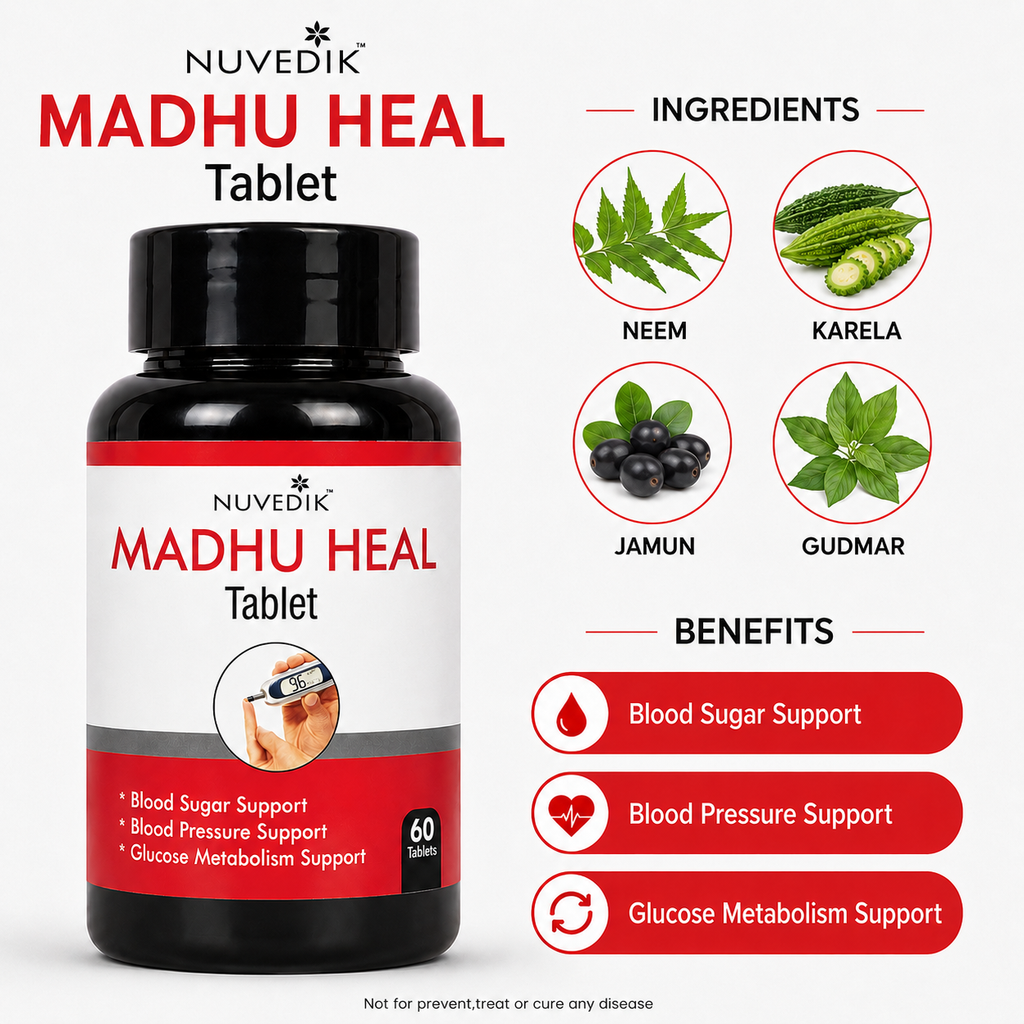 Nuvedik Madhu Heal Neem Karela Jamun Gudmar Tablets