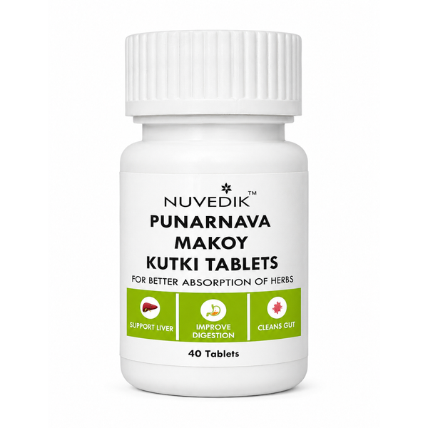 Nuvedik Punarnava Makoy Kutki Bhumi Amla Liver Support Tablets