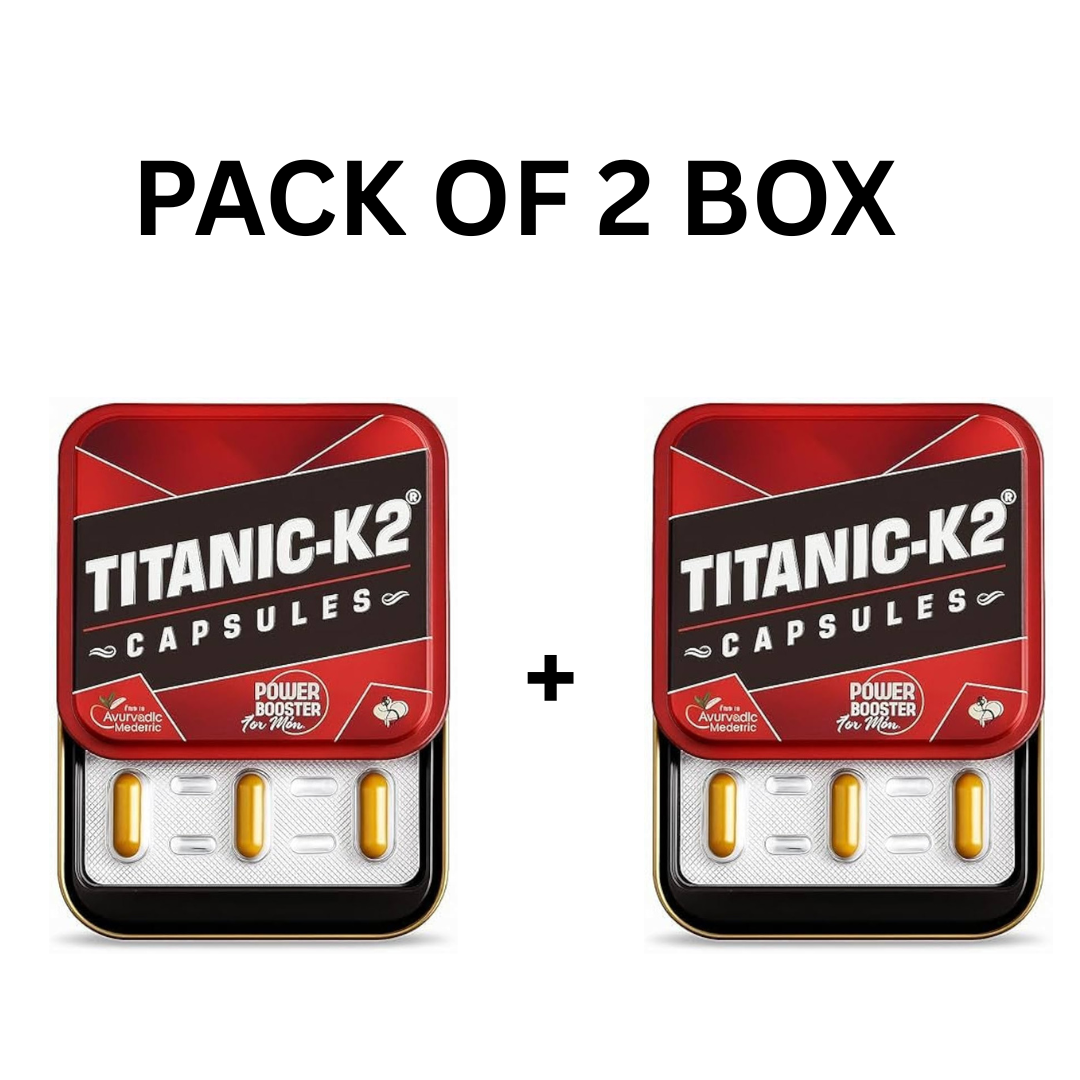 Titanic K2 Capsule | Ayurvedic Herbal Supplement for Men’s Wellness & Daily Vitality Support 6 Capsule