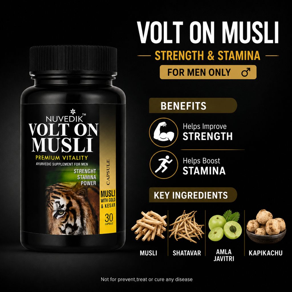 Nuvedik Volt On Musli Ayurvedic Proprietary Medicine Capsules
